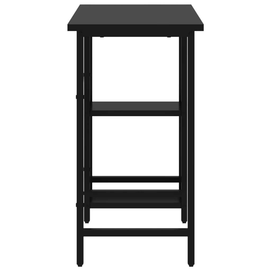 Scrivania per computer postazione di lavoro mobile per computer studio per computer 80 x 40 x 72 cm MDF e metallo nero 02_0023748