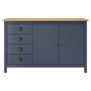 Credenza | Madia | Buffet da pranzo | Armadio da pranzo Hill Grigia 130x40x80 cm in Legno Massello di Pino