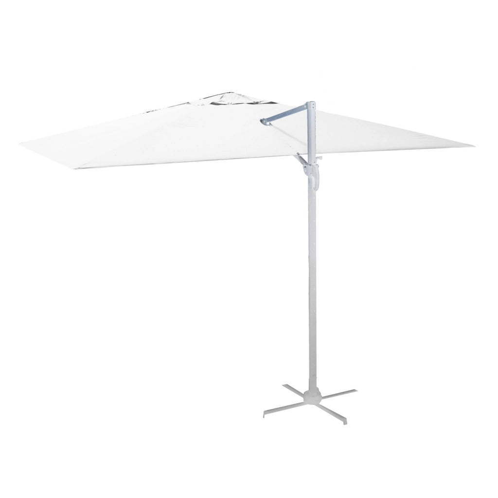 Ombrellone palo inclinabile in Alluminio Bianco 2x3 m 2 55 m mod. Michigan