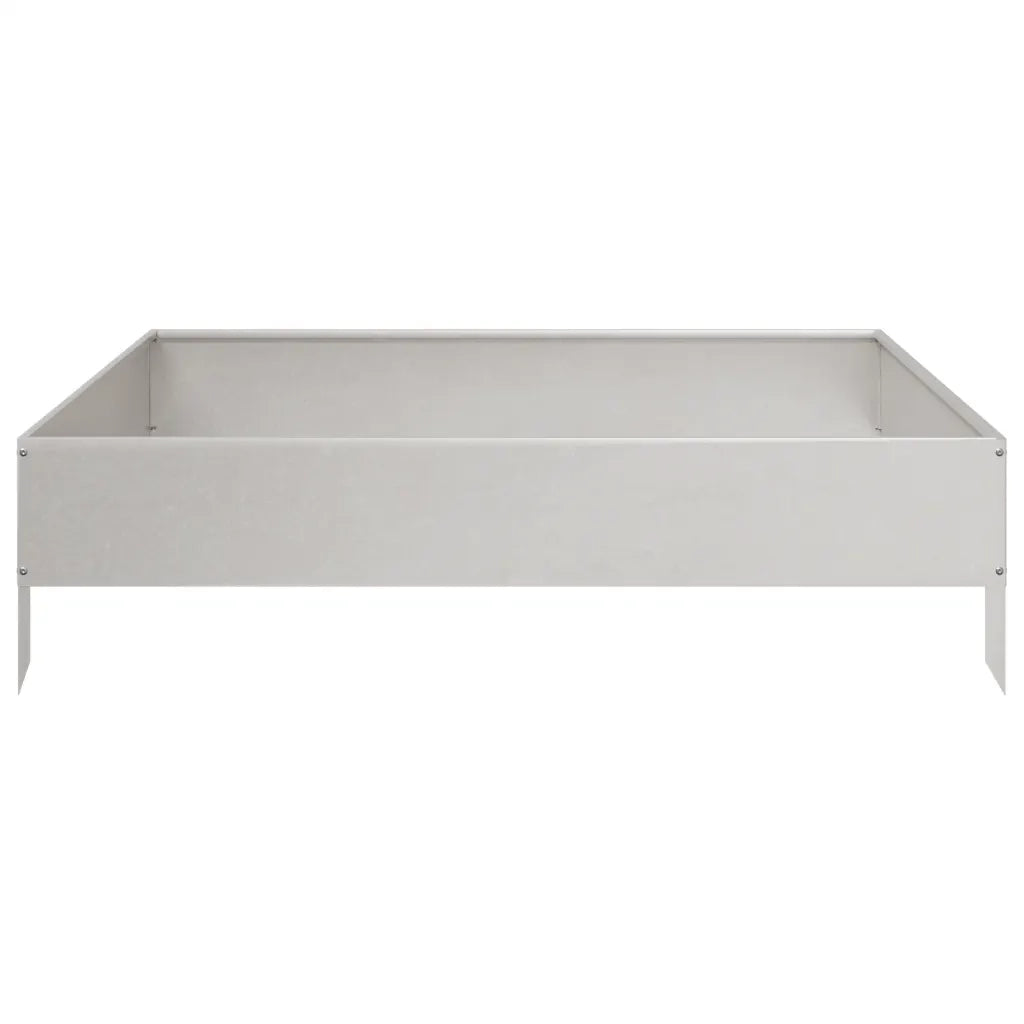 Fioriera Rialzata da Giardino 100x100x26 cm in Acciaio Inox