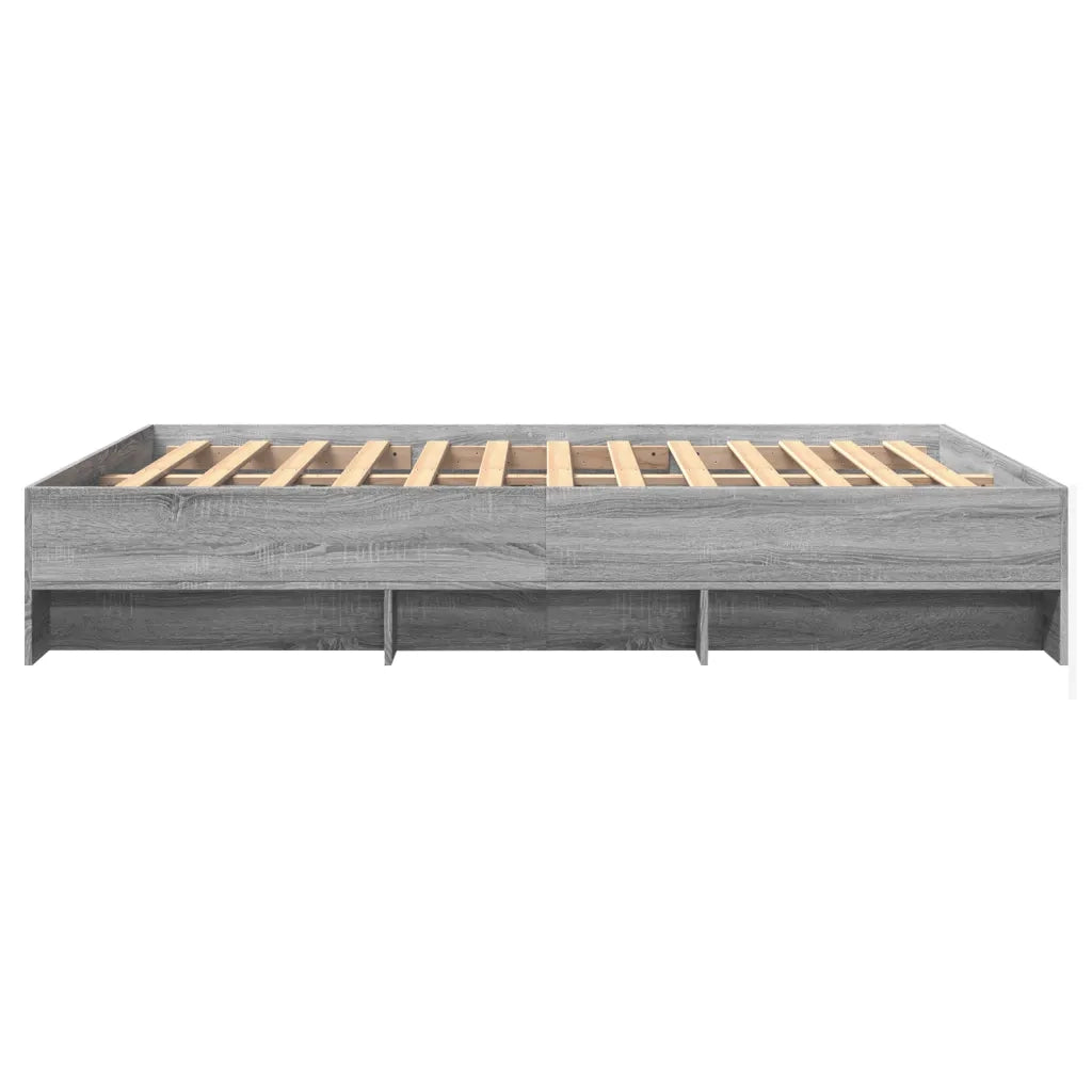 Giroletto senza Materasso Grigio Sonoma 160x200 cm Truciolato 3295644