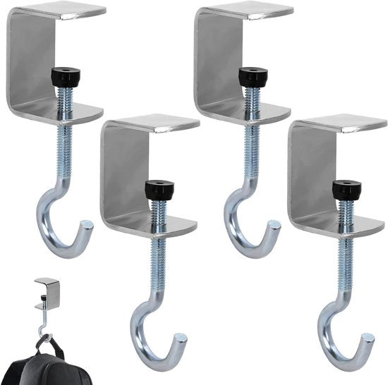 Supporto per Portafoglio e Cuffie da Tavolo/Bureau 4 pezzi, Fermo per Taschino, Fermo per Cuffie Portatile, Grilletto per Deposizione Facile su Tavolo/Bureau