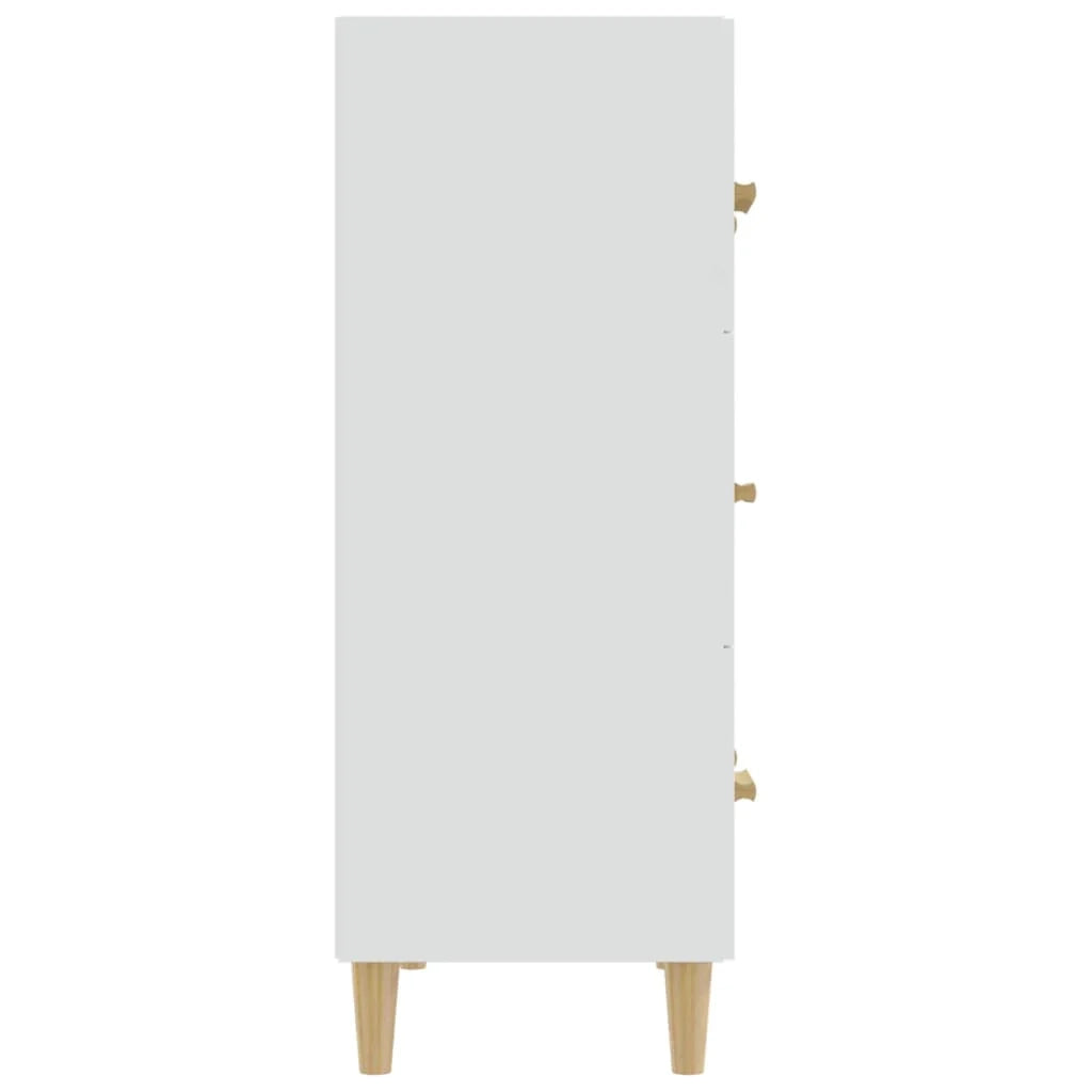 Buffet credenza cassettiera armadio mobile contenitore organizer per cucina soggiorno salotto 70 x 34 x 90 cm legno ingegnerizzato bianco 02_0030484