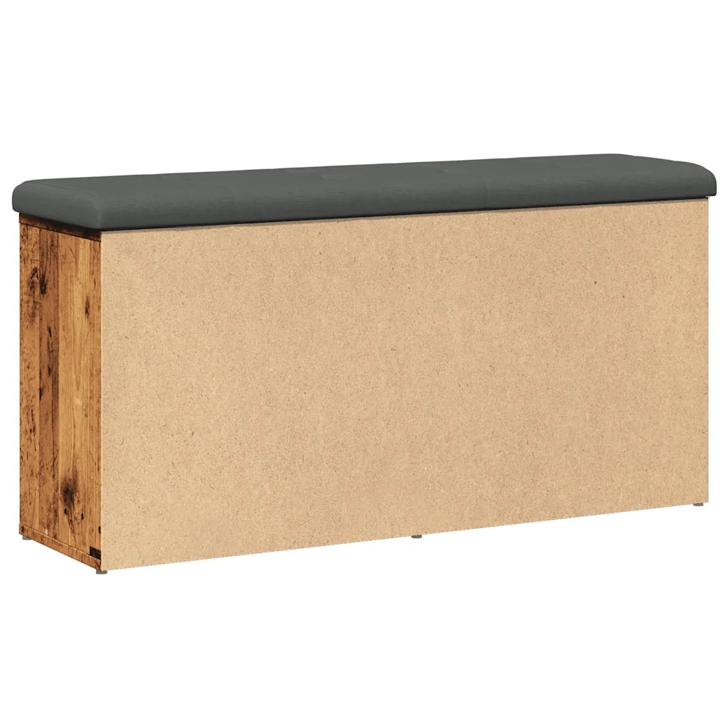 vidaXL Panca Porta Scarpe Legno Antico 102x32x50 cm Legno Multistrato