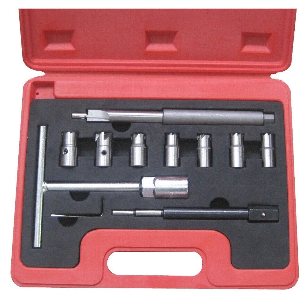 Trade Shop - Set Kit Alesatori Per La Pulizia Iniettore Iniettori Auto Motore Diesel 11 Pz -