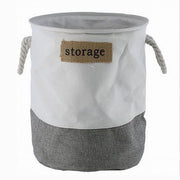 Trade Shop - Porta Biancheria Tessuto Con Manici Sacca Riporre Vestiti Sporchi 35x45 Cm 10626 -