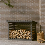 Portalegna Grigio 108x73x79 cm in Legno Massello di Pino cod mxl 61623