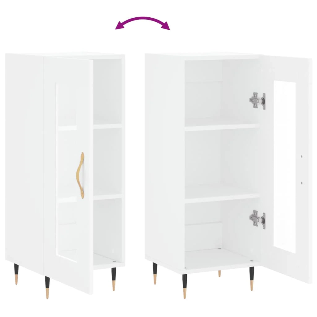 Buffet credenza cassettiera mobiletto mobile contenitore organizer per cucina soggiorno salotto 34,5 x 34 x 90 cm legno ingegnerizzato bianco 02_0030276