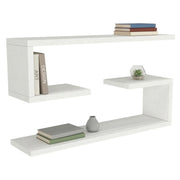 Savogna, Mensola 4 Ripiani, 60x15x18h cm Bianco