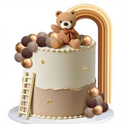 Decorazioni per torta 18 pezzi - Topper di birra - Tema bambino - Decorazione per compleanni dei bambini - Arcobaleno bohemien - Tinta naturale.