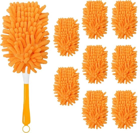 Set di 8 asciugamani in tessuto riciclabili; asciugamani in tessuto superresistenti 360°, adatti per pulizia, uso ufficio e ventilatori a soffitto (manubrio non incluso).