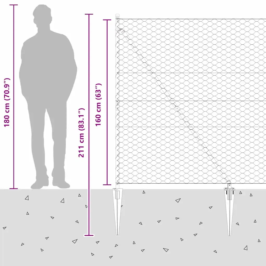 Palo della recinzione | Pannello per recinzione Grigio