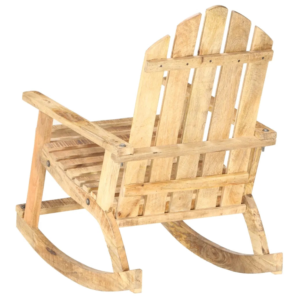 Sedia a Dondolo da Giardino in Legno Massello di Mango 285883