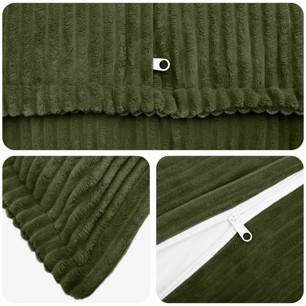 Federa 6 pz HOUTEN Verde 40 x 70 cm corduroy 917835