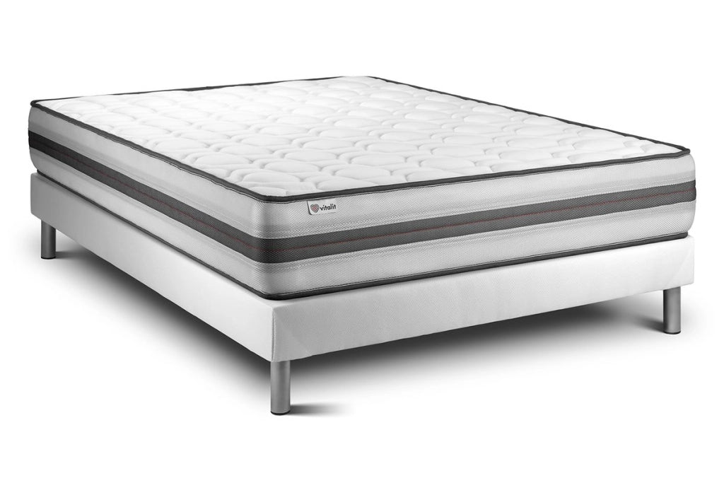 Letto con materasso VITAL POWER RECOVER 140 x 220 cm Rete kit Bianco