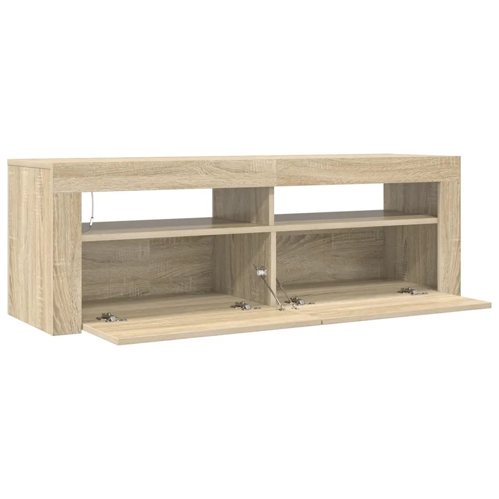 Mobile Porta TV con Luci LED Rovere Sonoma 120x35x40 cm 804313