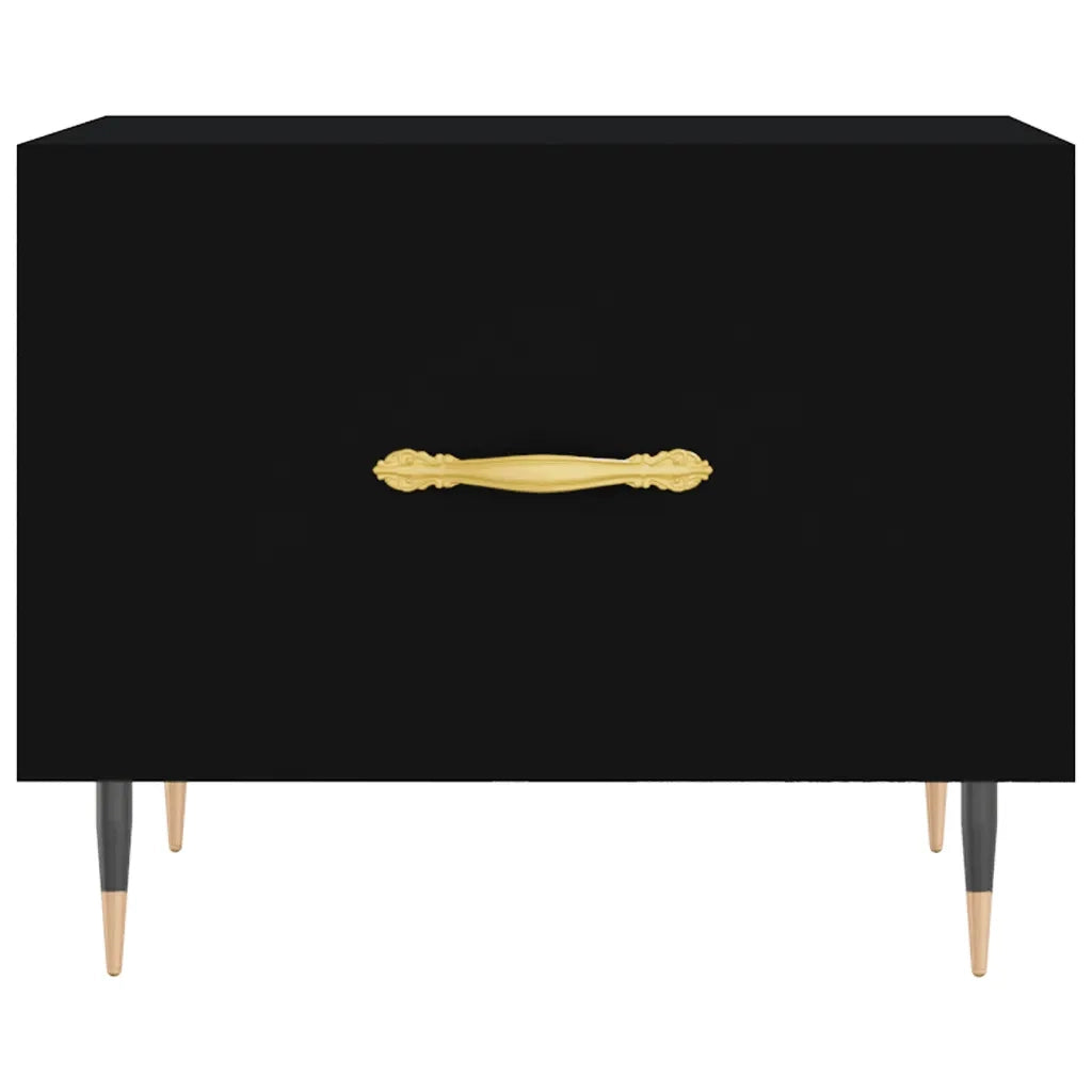 Tavolini da Salotto 2 pz Neri 50x50x40 cm in Legno Multistrato