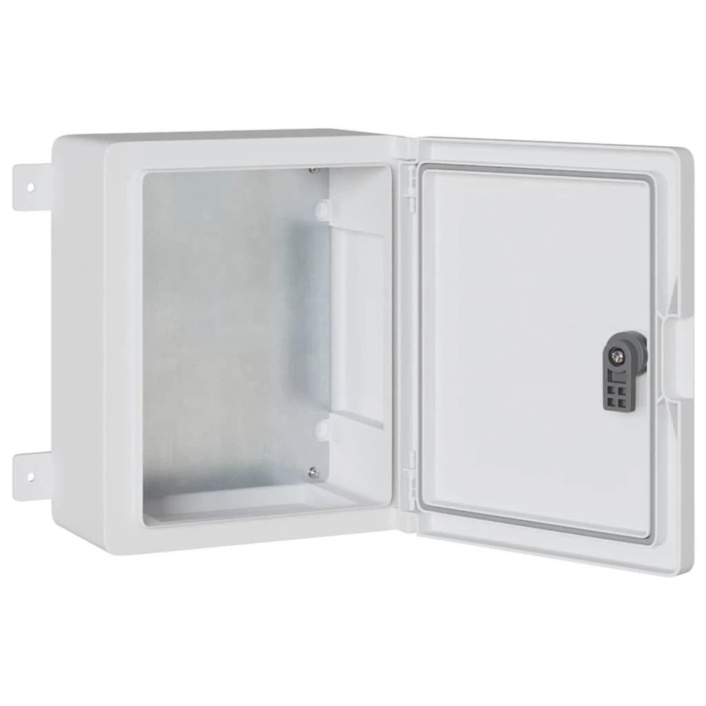 Armadio elettrico multiuso moderno 47 x 20 x 60 cm per uso interno/esterno plastica grigia 02_0058193