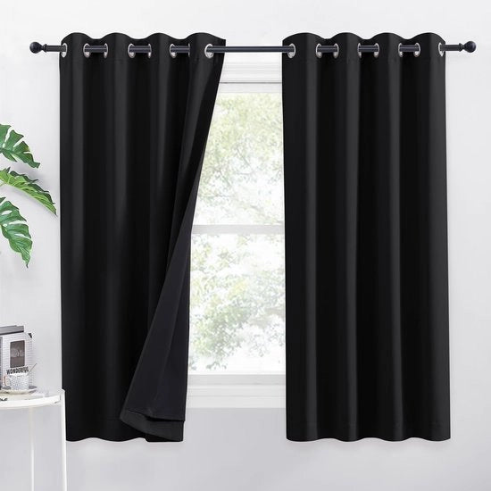 Veli 100% Verdusteranti - Veli per Tende 2 Pezzi - Veli con Bobine - Tende Termoisolanti - 140x145cm - Avvertenza di Sicurezza - Tende per la Verdurazione