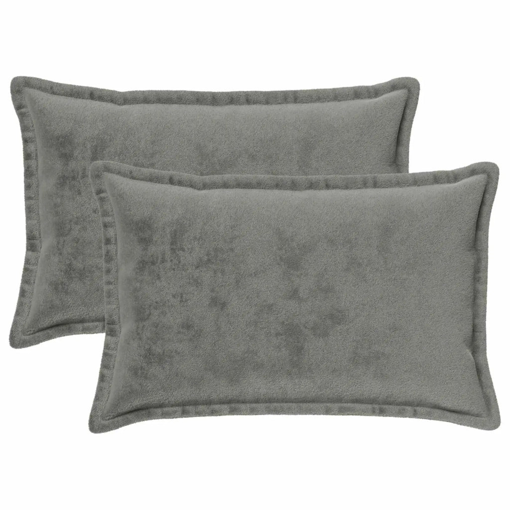 Federa 2 pcs HOUTEN Grigio Scuro 50 x 80 cm Flanella 920281
