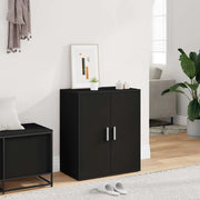 Scarpiera Nera 60x35x70 cm in Truciolato 808919