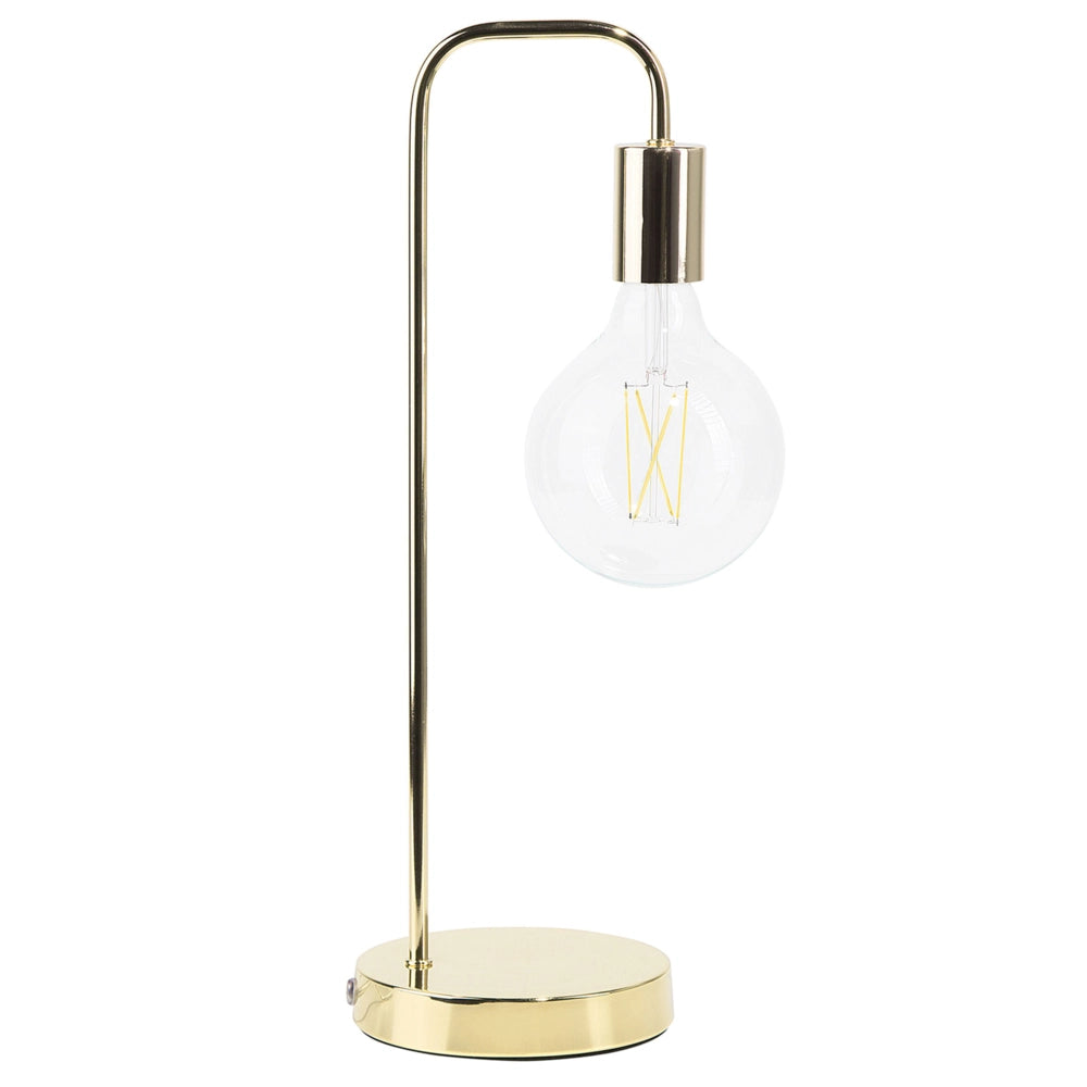 Lampada da Tavolo dorato Industriale Minimalista senza paraluce