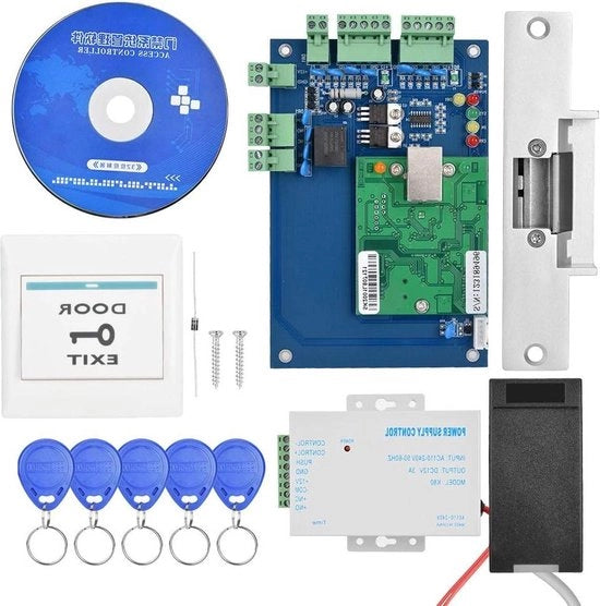 Set di controllo di accesso con chiave elettronica e rilevatore di presenza di carta di credito.