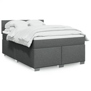 Giroletto a Molle con Materasso Grigio Scuro 160x200 cm Tessuto 3285940