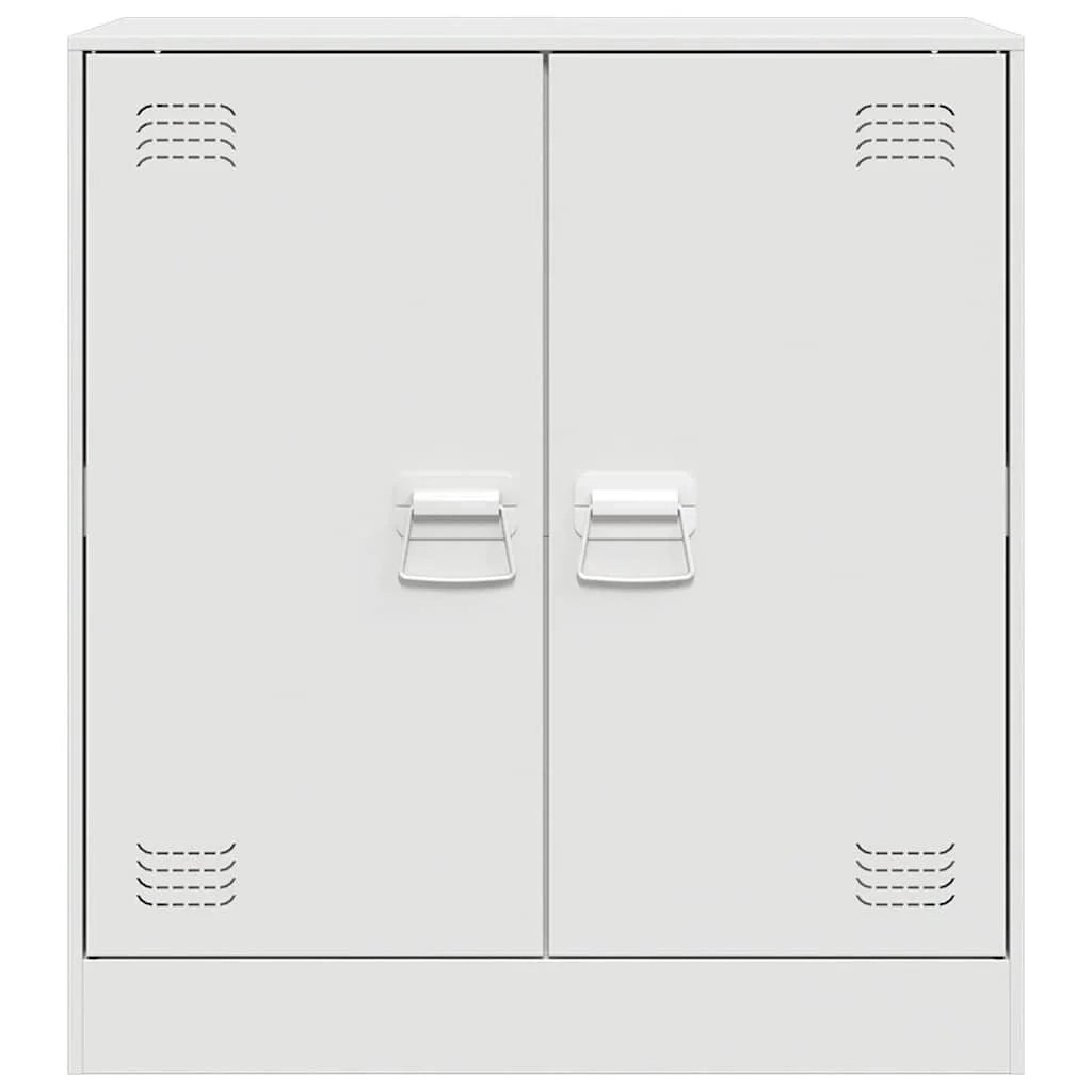 Buffet credenza cassettiera armadio mobile contenitore organizer per cucina soggiorno salotto 67 x 39 x 73 cm acciaio bianco 02_0030386