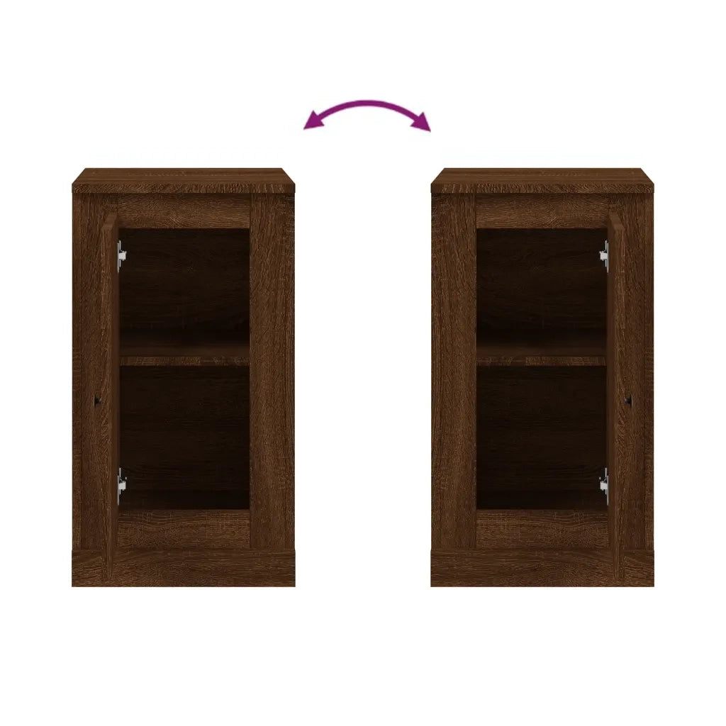 Credenza Rovere Marrone 37,5x35,5x67,5 cm in Legno Multistrato 816214
