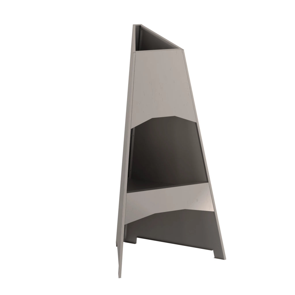 Focolare a Piramide 50x45x95 cm in Acciaio Invecchiato