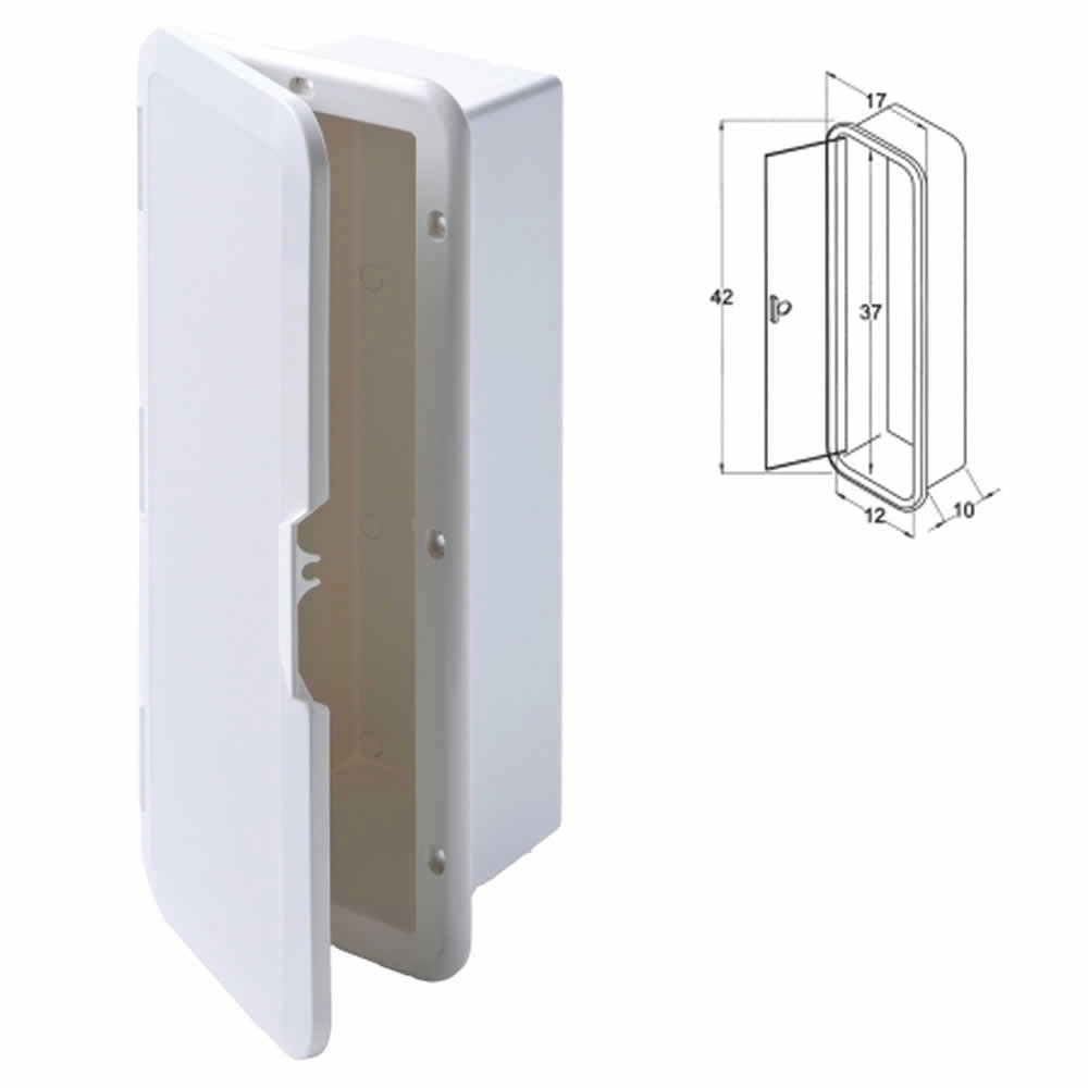 Nicchia porta estintore con sportello bianco