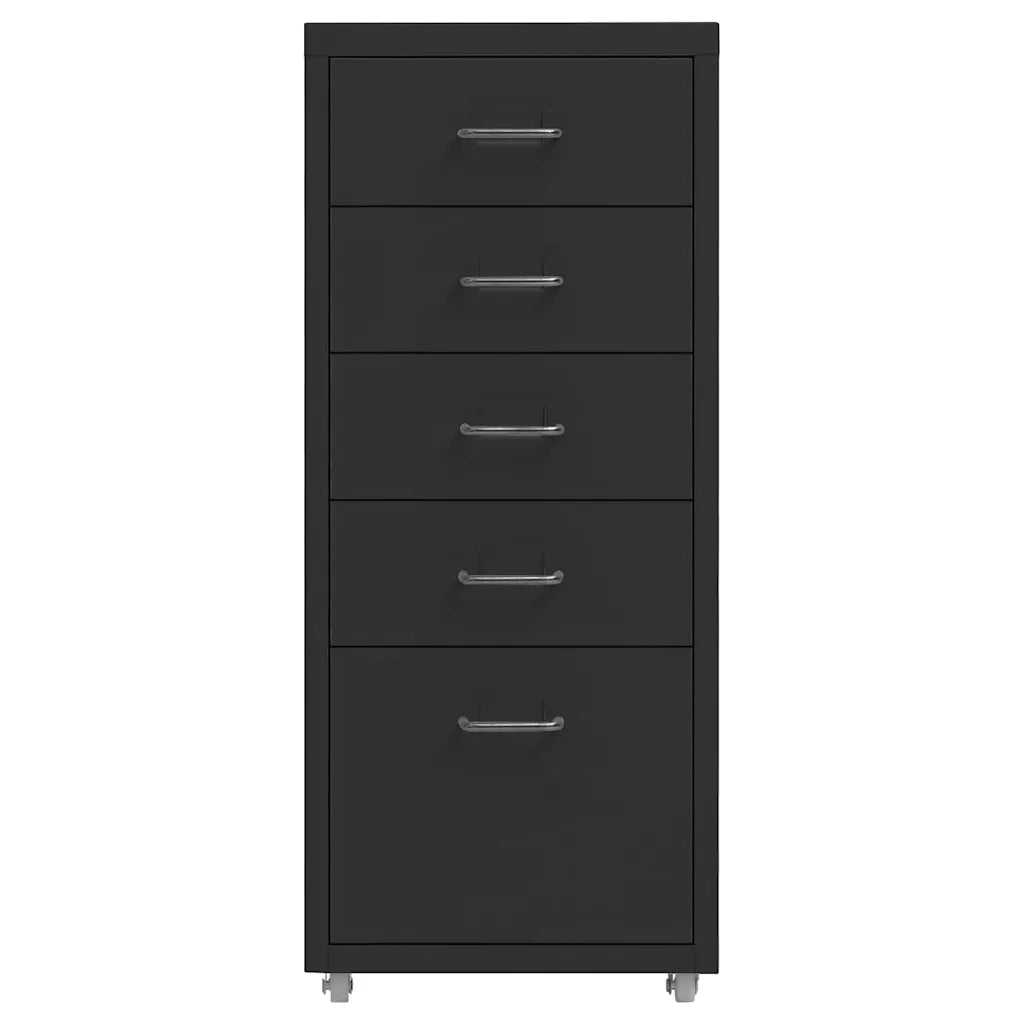 Schedario Mobile Nero 28x41x69 cm in Metallo CFW9335579