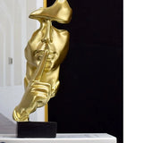 Statua di Pensatore in Stile Vintage in Resina 16,5x7,5cm