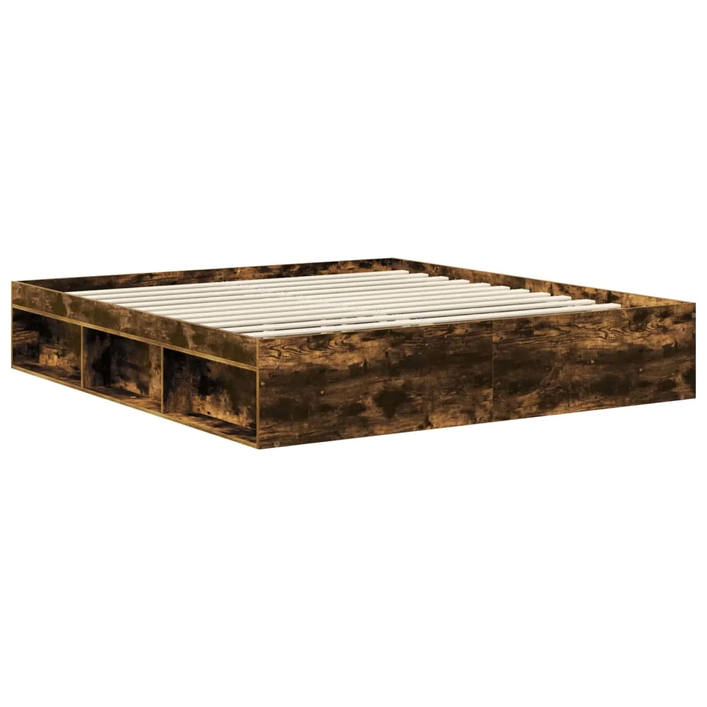 Struttura del letto Rovere fumé 180 x 200 cm Pino massello 3411387