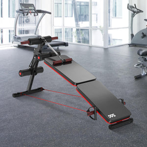 Panca Fitness per Addominali Inclinata Multifunzione Regolabile