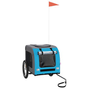 Rimorchio da Bici per Animali Blu e Grigio Oxford e Ferro CFW5428416
