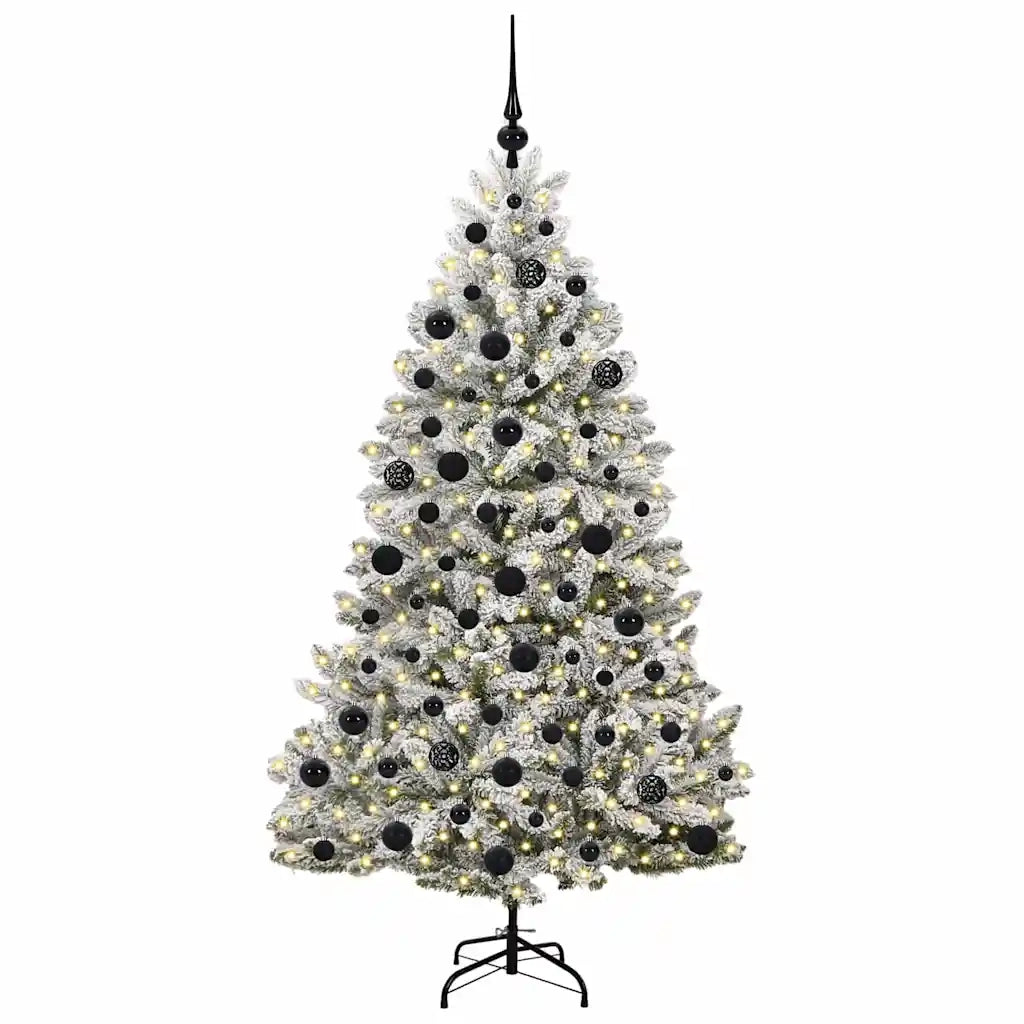 Albero di Natale | Decorazioni natalizie artificiale con 300 LED Verde e Bianco 180 cm