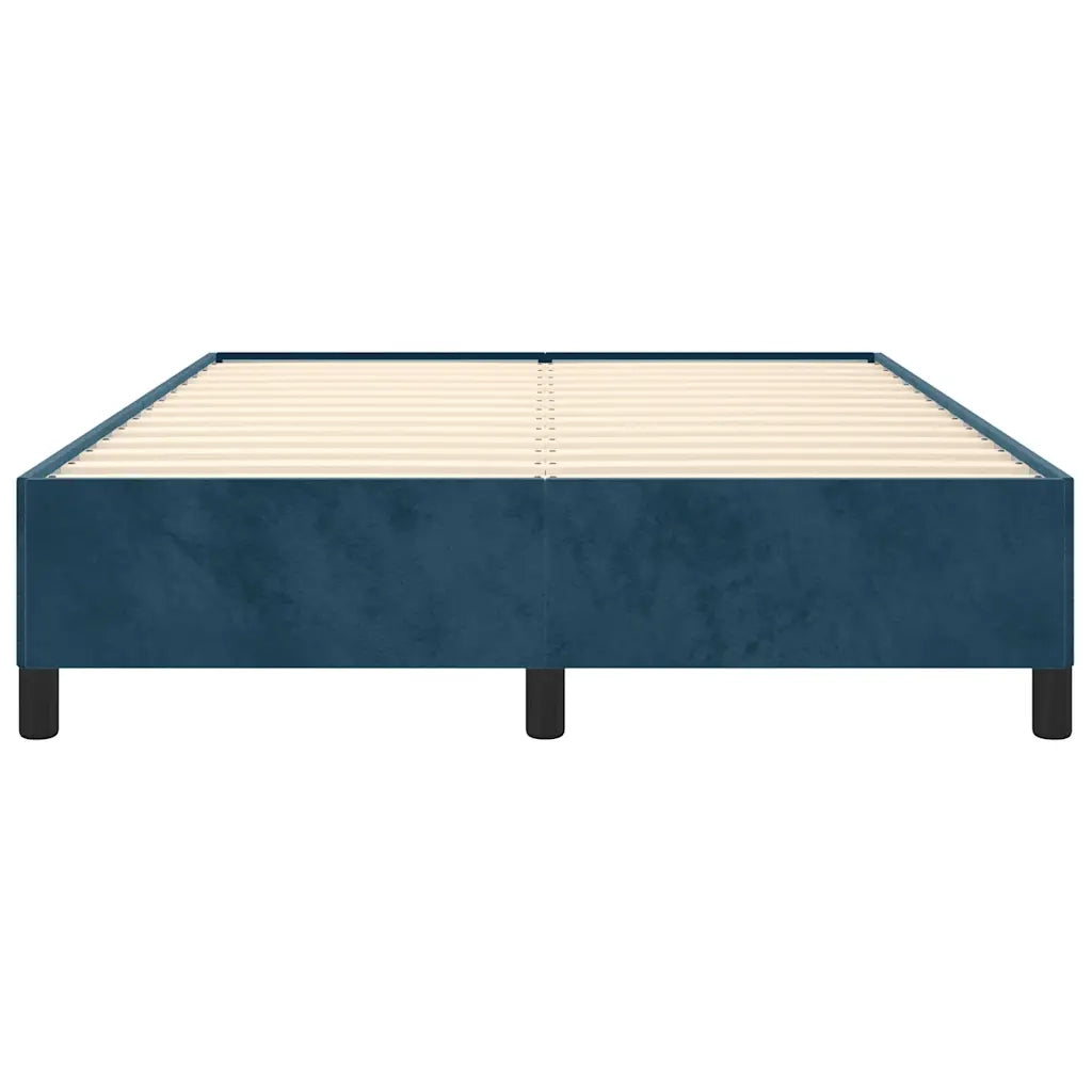 Giroletto senza Materasso-Struttura Letto Blu Scuro 140x190 cm in Velluto 308194