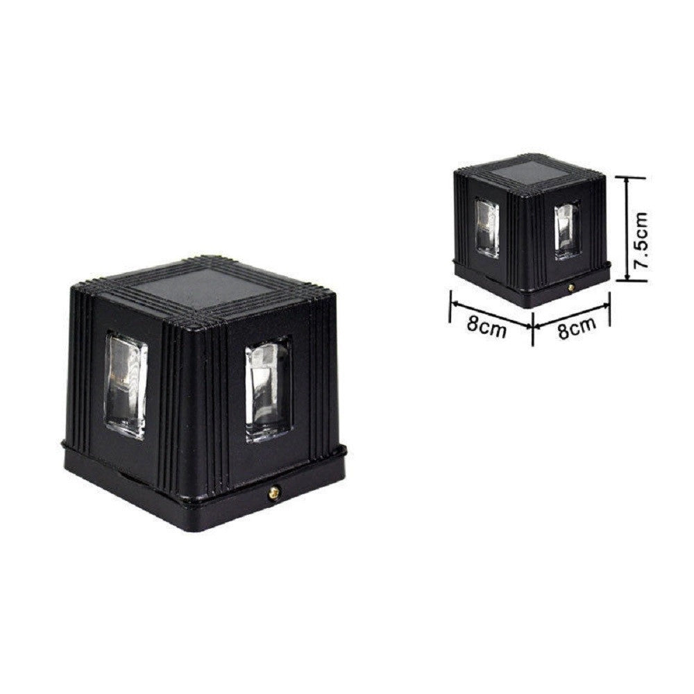 Trade Shop - Applique Led 2,5 W Esterno Lampada Cubo A Parete Luce Moderna Giardino Nero Es32 -