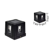 Trade Shop - Applique Led 2,5 W Esterno Lampada Cubo A Parete Luce Moderna Giardino Nero Es32 -