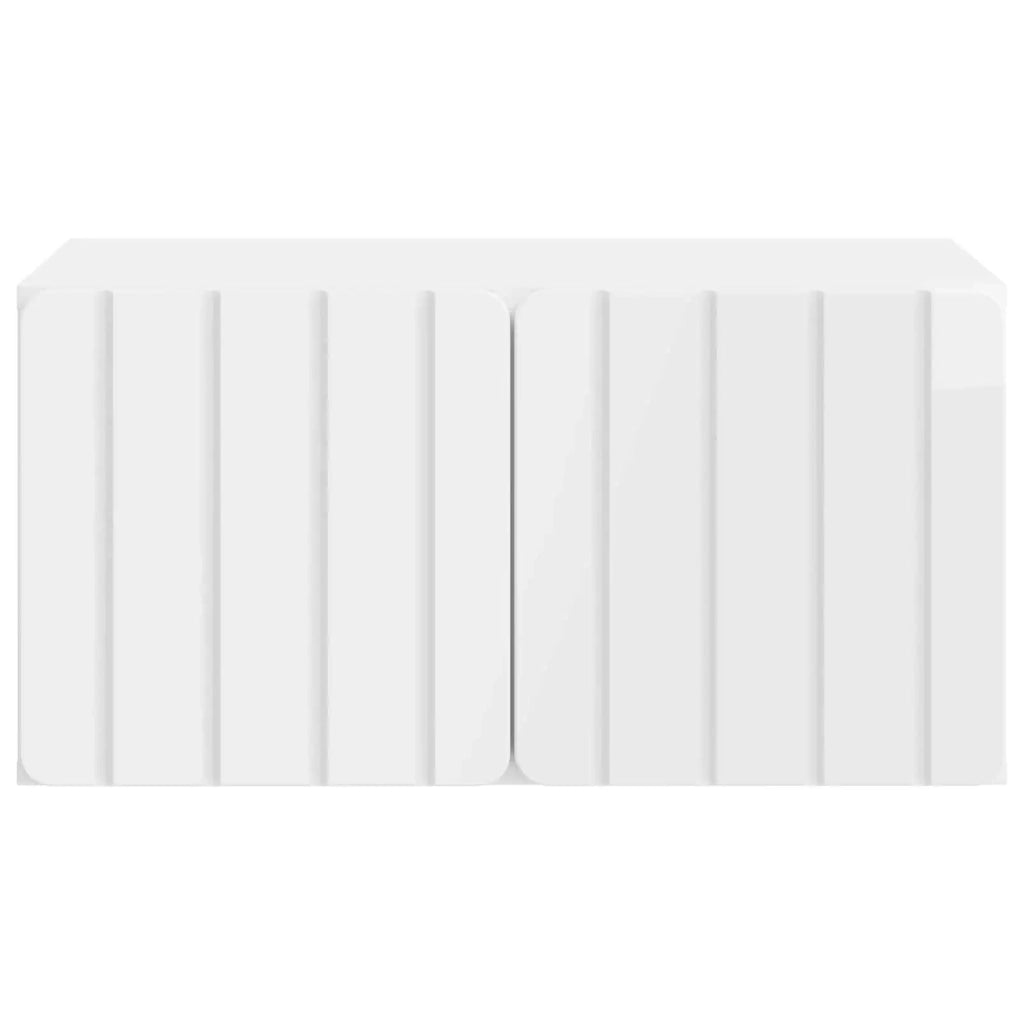 Mobile Porta TV da Muro 59,5 x 41 x 30 cm Bianco Lucido 898339