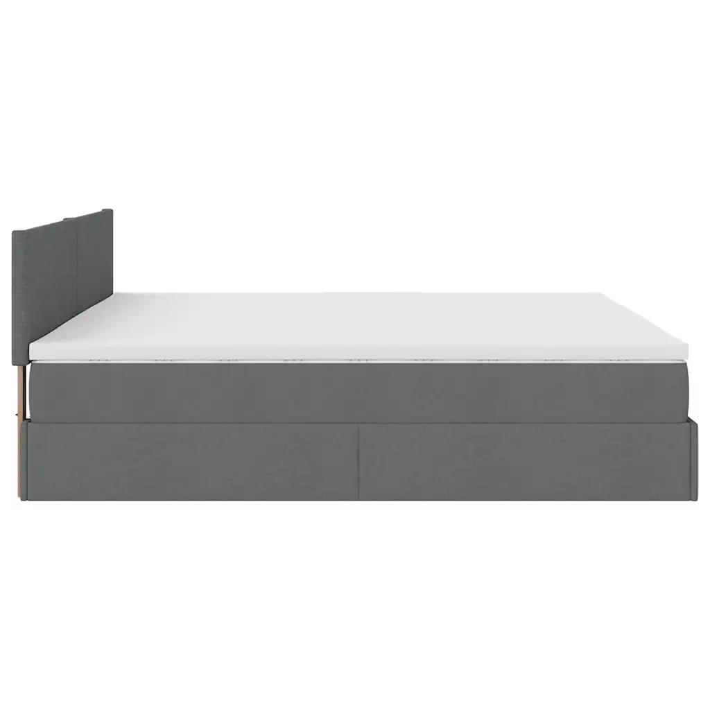 Struttura Letto Pouf con Materasso 180x200 cm in Tessuto 3311395