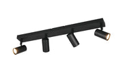 Faretto soffitto TARYN 4xGU10 nero metallo RL