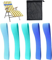 Organizzatore per borse da spiaggia con tasca di stoccaggio e cintura elastica - Accessori per il sole - Articolo regolabile - Set di 5 pezzi per la giornata in spiaggia