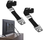 Cinture di sicurezza per mobili - Riem di controbilancio per TV - Riem di sicurezza per mobili regolabile - Sicurezza per bambini - Comparto per TV - Comparto per ufficio - Nero.