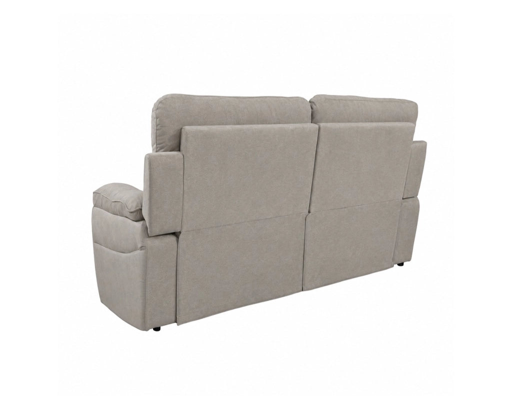 Divano Bostonfix 2 posti fisso in nabuk Mozart 90 light grey
