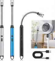 Set di Accenditore Plasma Elettrico - Accenditore USB Ricaricabile - Lungo Accenditore con Chiusura di Sicurezza per Cucina, Campeggio e Barbecue