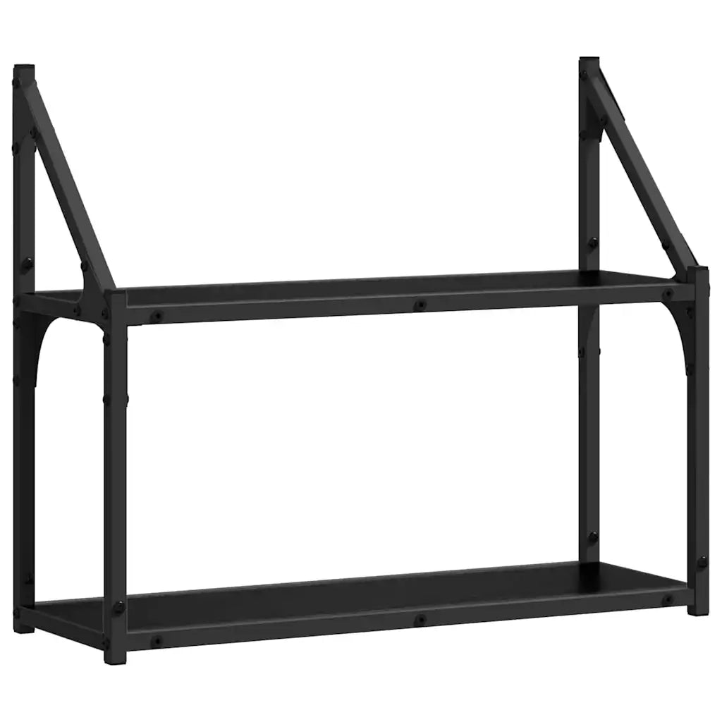 Scaffale da parete A parete Rovere nero 60 x 21 x 51 cm 883515