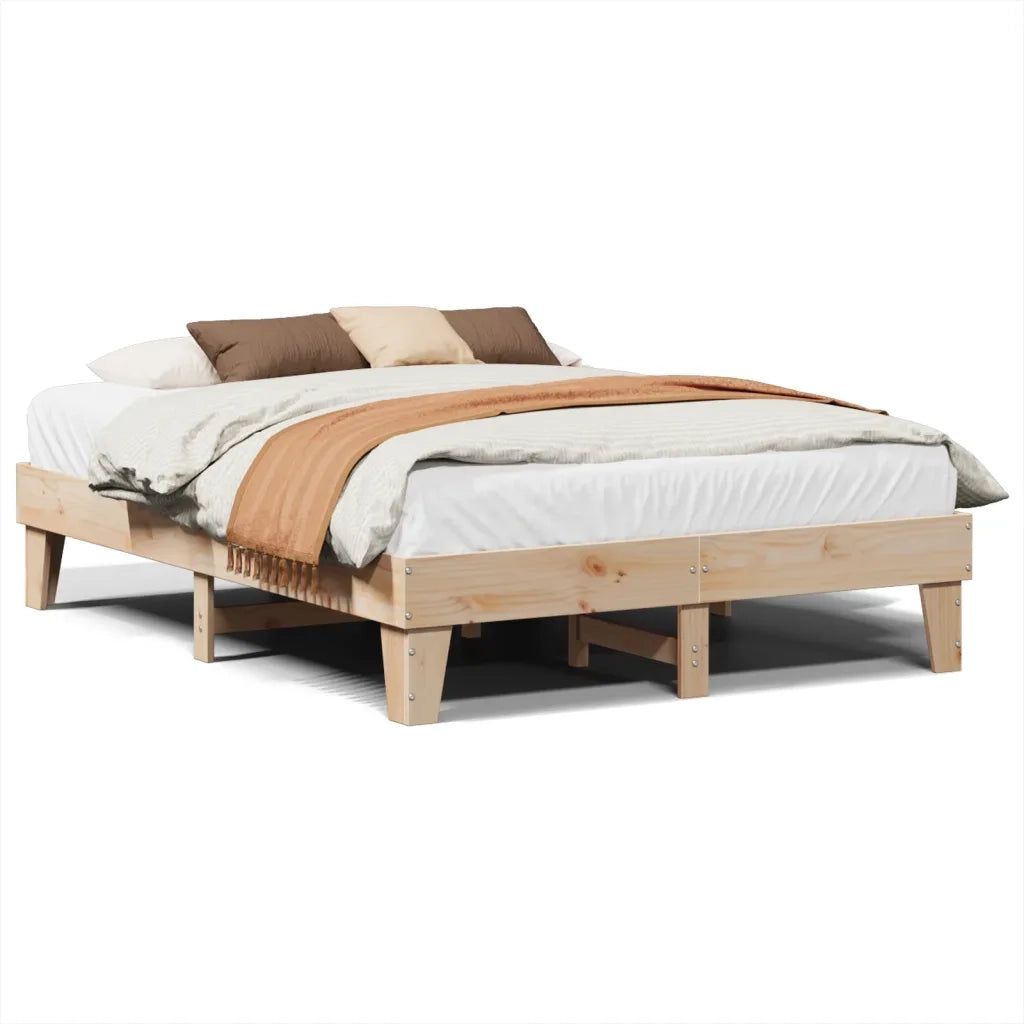 vidaXL Letto senza Materasso 140x190 cm in Legno Massello di Pino
